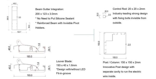 Electric Garden Bioclimatic Aluminum Pergola