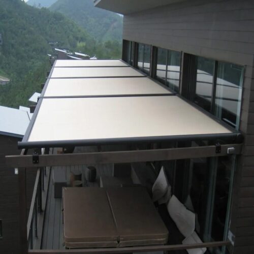 Electrical Motorized Retractable Canopy Cover for Glass Room