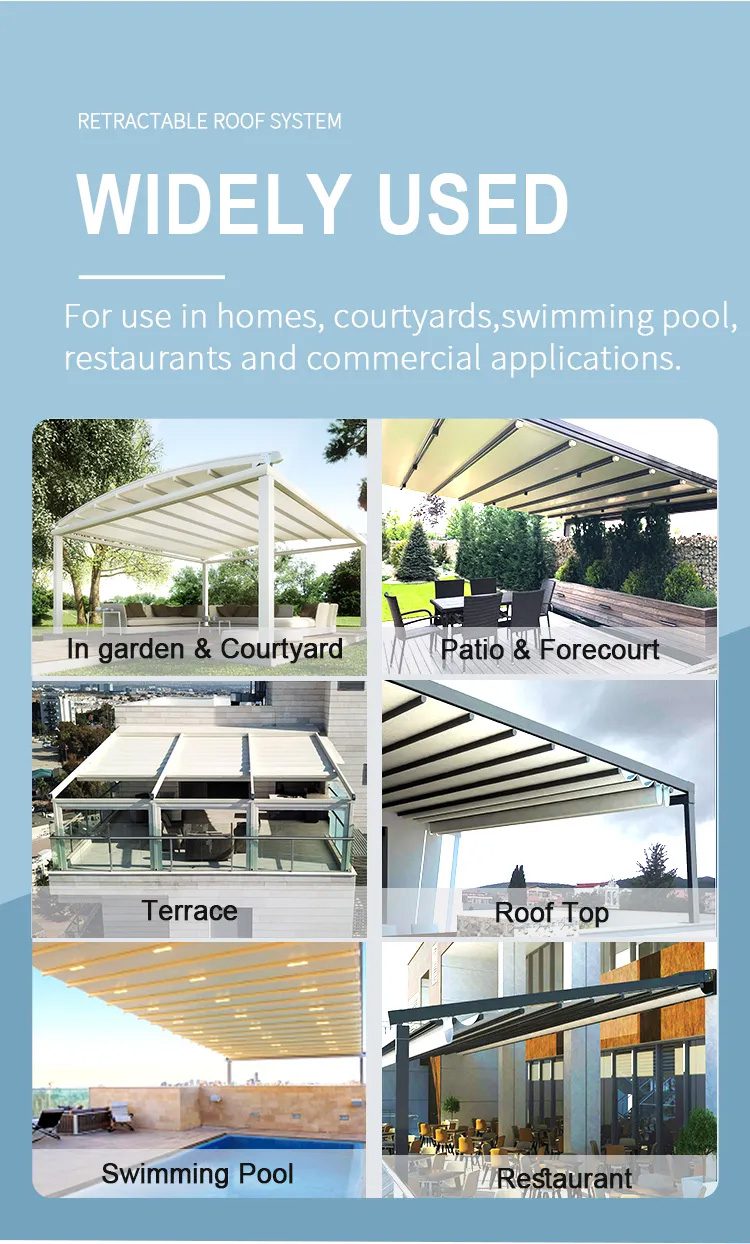 Exterior Ceiling Roof Blind Waterproof Fabric