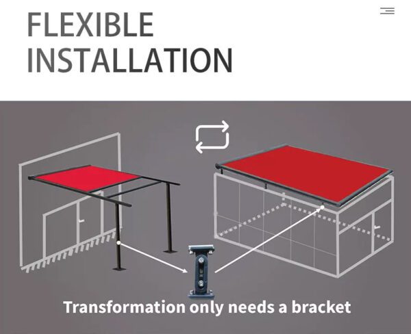 Exterior Ceiling Roof Blind Waterproof Fabric