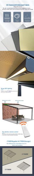 Folding Retractable Awning Roof