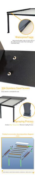Folding Retractable Awning Roof