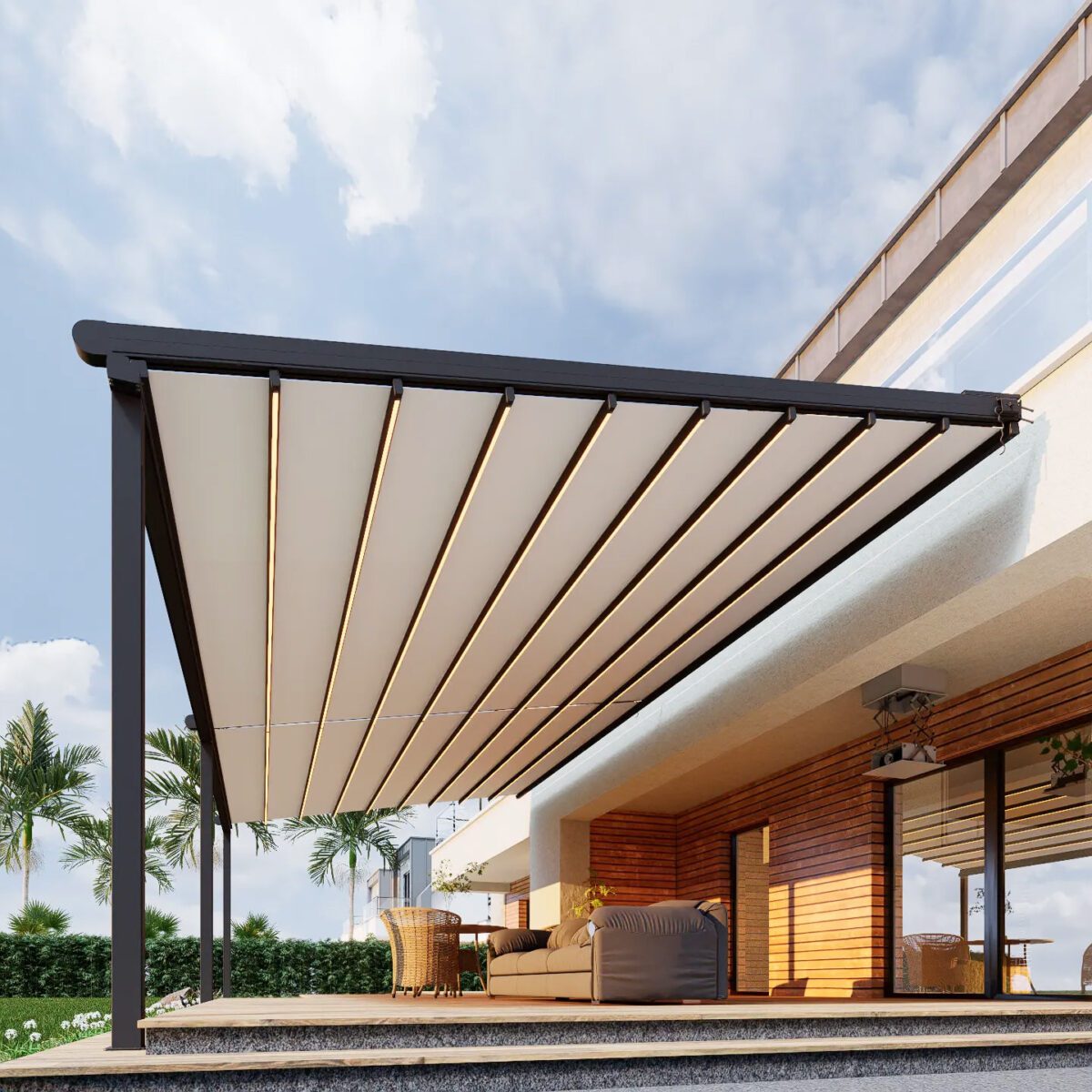 Folding Retractable Awning Roof