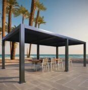 Garden Gazebo Aluminum Bioclimatic Louvered Pergola