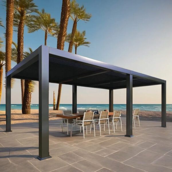 Garden Gazebo Aluminum Bioclimatic Louvered Pergola