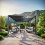 Garden Gazebo Aluminum Bioclimatic Louvered Pergola