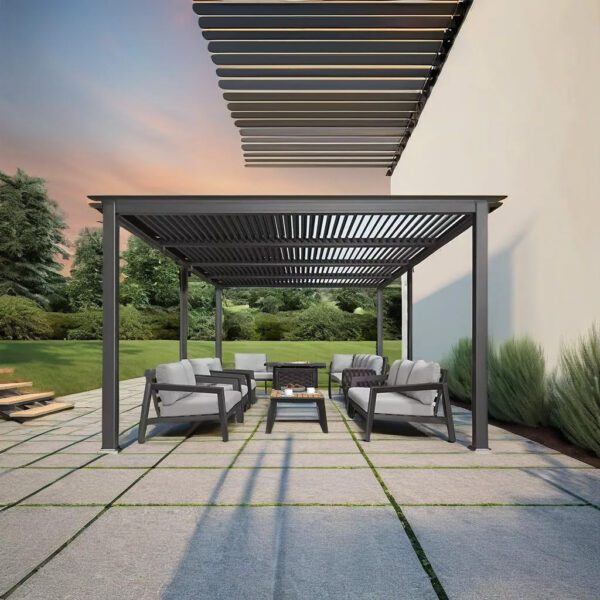 Motorised Louver Roof Bioclimatic Pergola for Sunshade