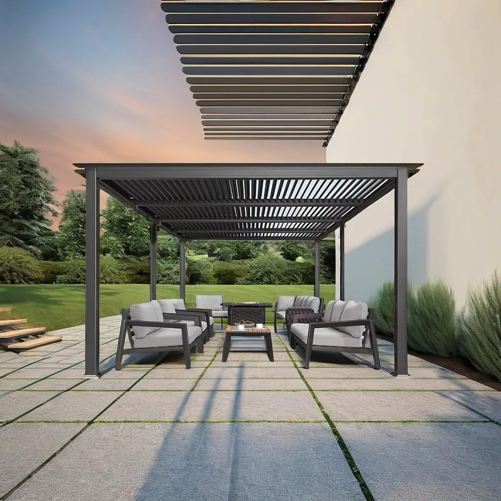Motorised Louver Roof Bioclimatic Pergola for Sunshade