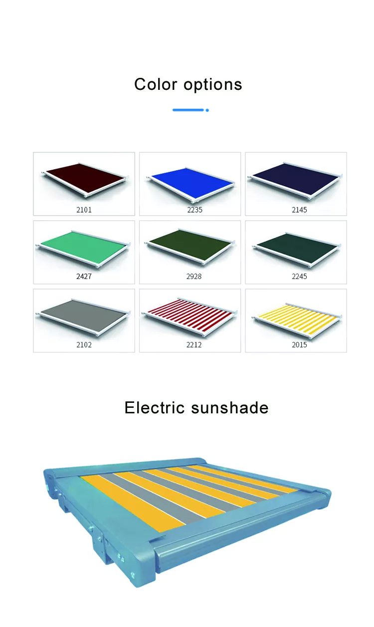 Motorized Fabric Retractable Skylight for Outdoor Canopy