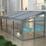 Motorized Opening PVC Polyester Retractable Roof for Villa