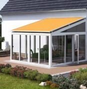 Motorized Opening PVC Polyester Retractable Roof for Villa