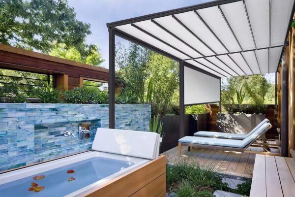 Outdoor Balcony Rainproof Sunroom Retractable Roof