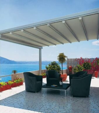 Outdoor Balcony Rainproof Sunroom Retractable Roof