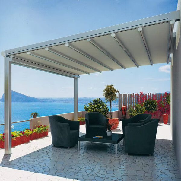 Outdoor Balcony Rainproof Sunroom Retractable Roof