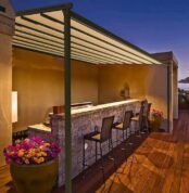 Outdoor Balcony Rainproof Sunroom Retractable Roof