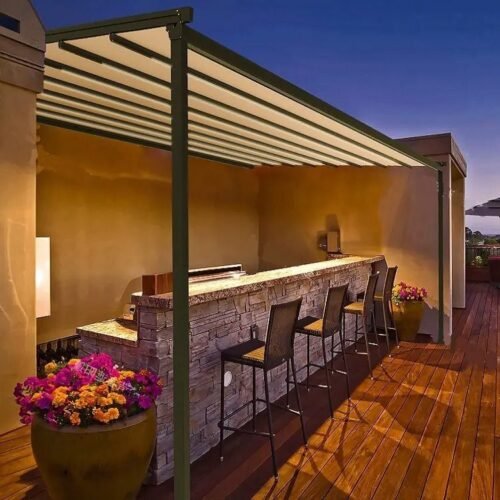 Outdoor Balcony Rainproof Sunroom Retractable Roof