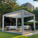 Remote Controlled with LED Lighting Louvered Pergola