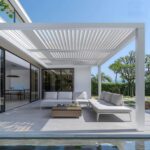 Remote Controlled with LED Lighting Louvered Pergola
