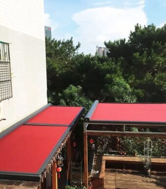 Retractable Awning Sun Shades Fabric Roof Blind