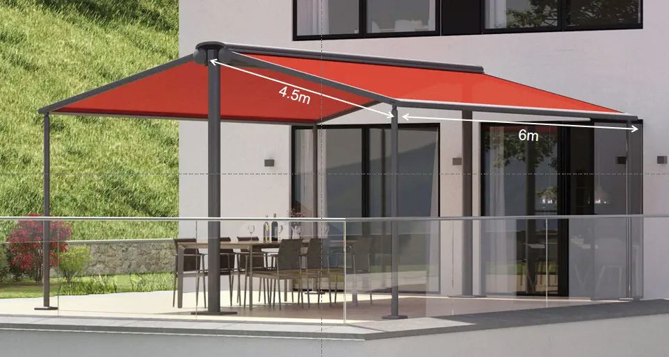 Retractable Awning Sun Shades Fabric Roof Blind
