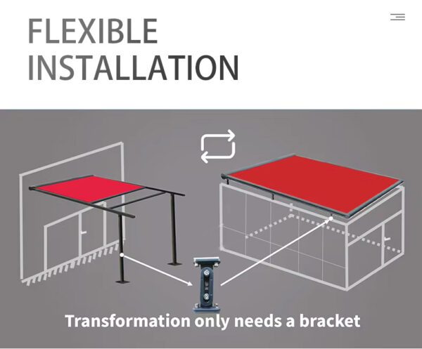 Retractable Awning Sun Shades Fabric Roof Blind