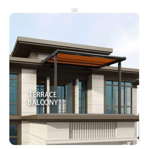 Retractable Awning Sun Shades Fabric Roof Blind