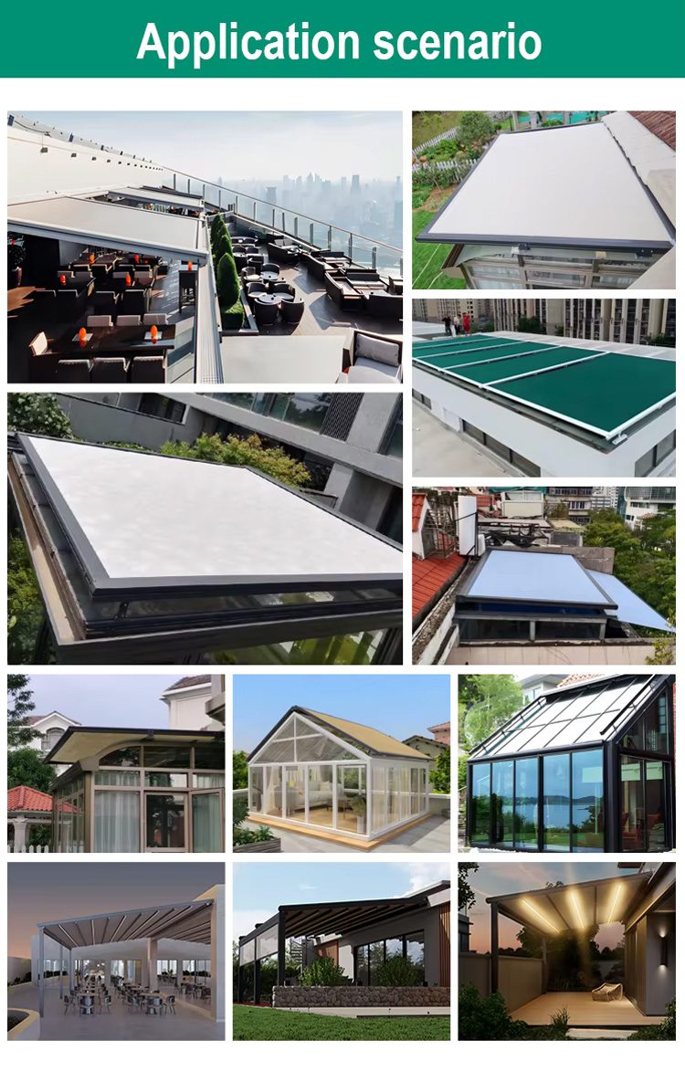 WIFI Control Outdoor Retractable Roof Sunshade