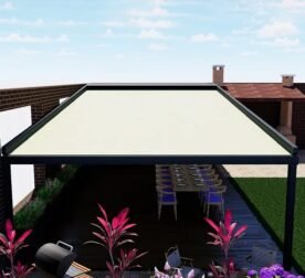WIFI Control Outdoor Retractable Roof Sunshade