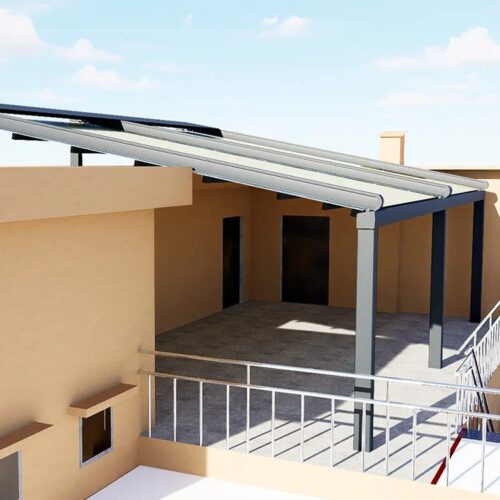 WIFI Control Outdoor Retractable Roof Sunshade
