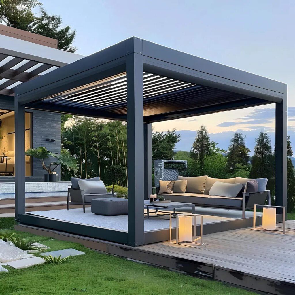 Electric Pergola Adjustable Louvered Roof System