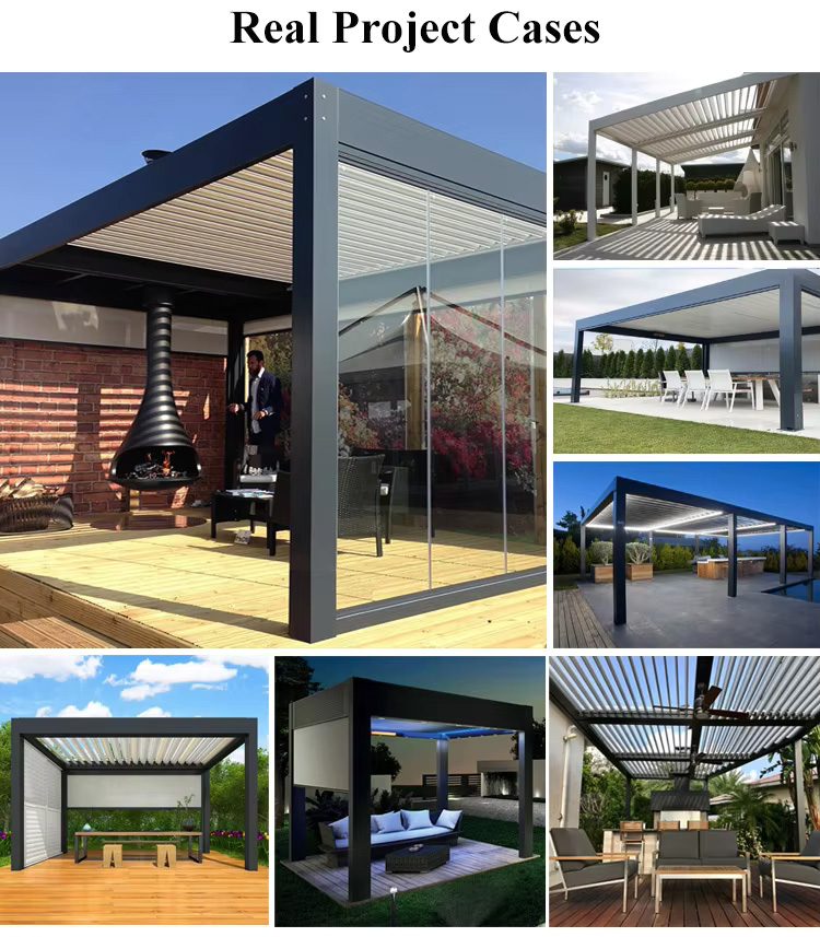 Electric Pergola Adjustable Louvered Roof System