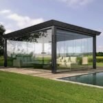 Waterproof Garden Motorized Outdoor Pergola