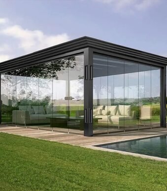 Waterproof Garden Motorized Outdoor Pergola