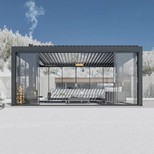 Waterproof Garden Motorized Outdoor Pergola