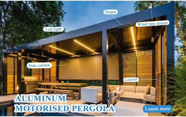 Premium Aluminum Louvered Pergola for Outdoor Garden