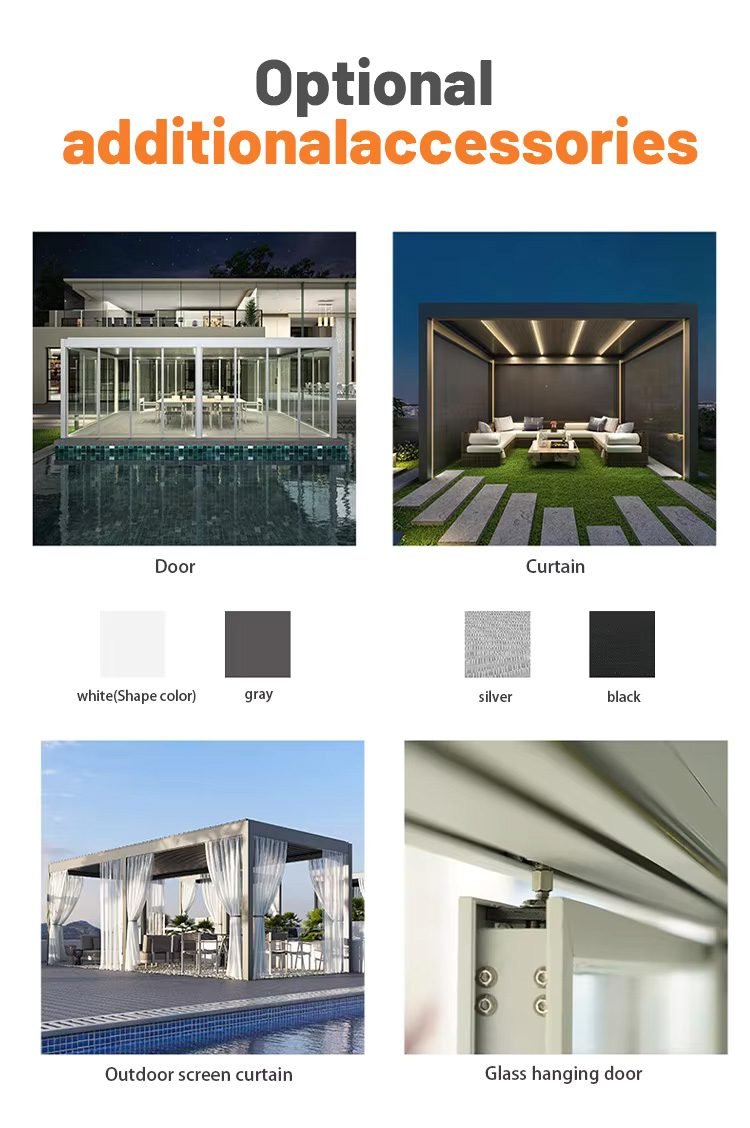 Premium Aluminum Louvered Pergola for Outdoor Garden