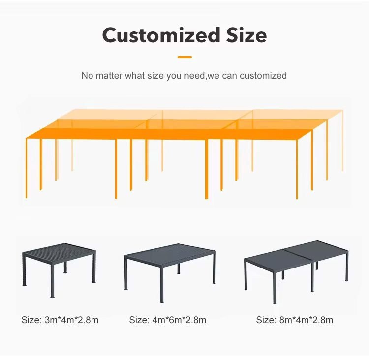 Premium Aluminum Louvered Pergola for Outdoor Garden