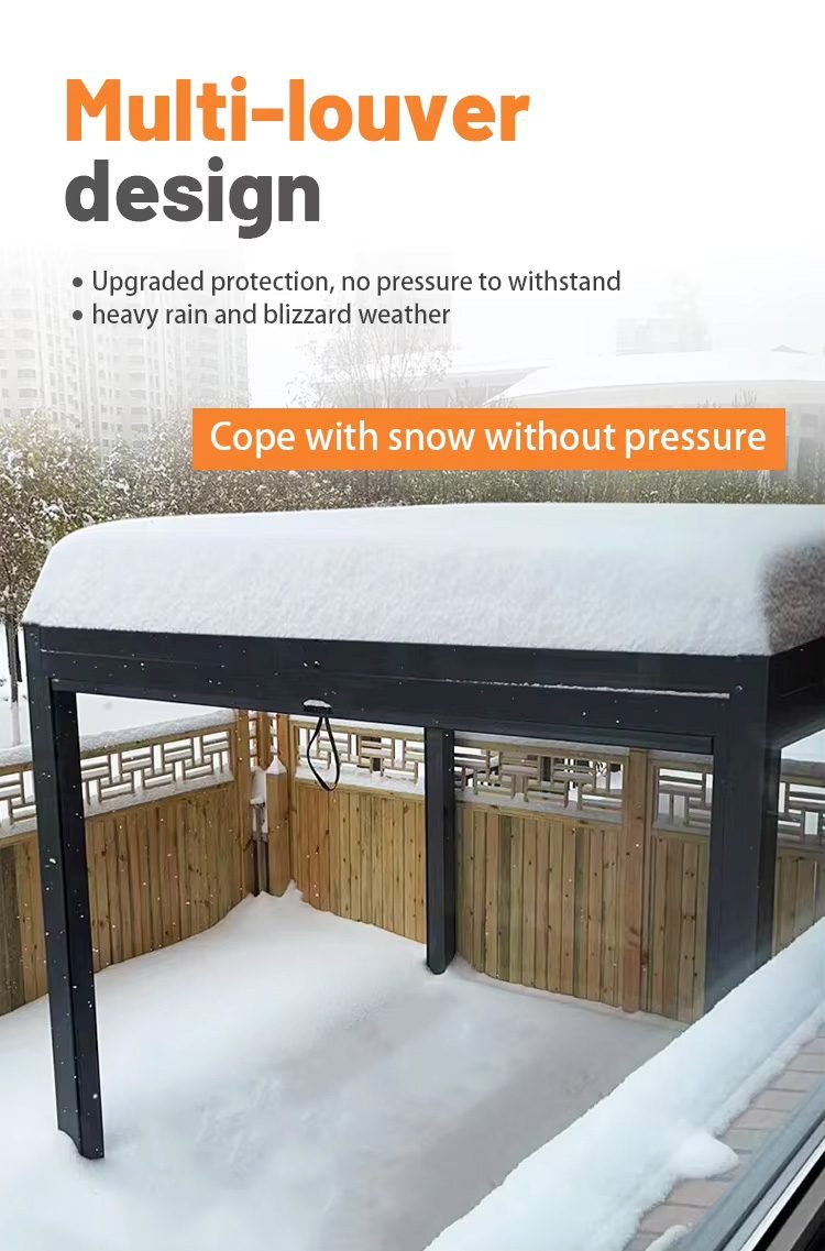 Premium Aluminum Louvered Pergola for Outdoor Garden