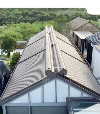 Horizontal Ceiling Aluminum Alloy Glass Roof Sunshade Roller Blinds