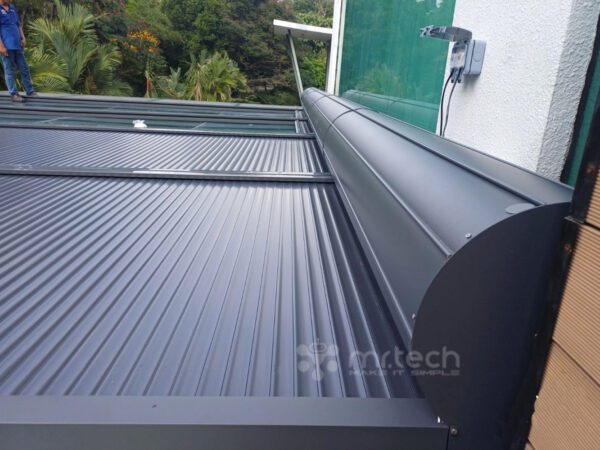 Horizontal Ceiling Aluminum Alloy Glass Roof Sunshade Roller Blinds