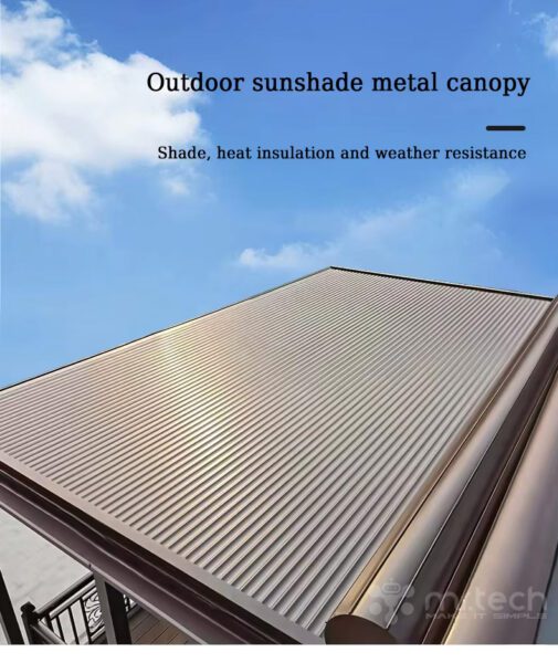 Horizontal Ceiling Aluminum Alloy Glass Roof Sunshade Roller Blinds