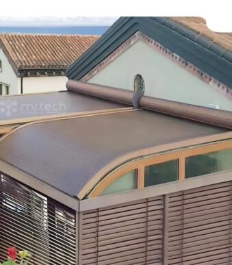 Horizontal Roller Shutter For Outdoor Glass Roof Sun Shading