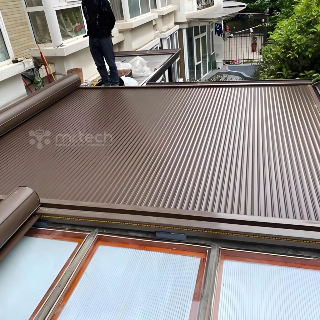 Horizontal Roller Shutter For Outdoor Glass Roof Sun Shading