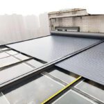 Skylight Glass Roof with Aluminum Horizontal Roller Shutters