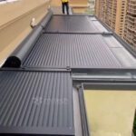 Skylight Glass Roof with Aluminum Horizontal Roller Shutters