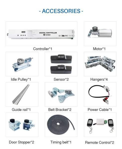 Automatic Sensor Sliding Door Opener Glass / Wooden Door Operator