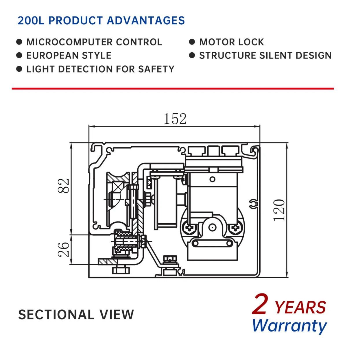 Frameless Automatic Sliding Glass Sensor Door With Motor System