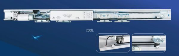 Frameless Automatic Sliding Glass Sensor Door With Motor System