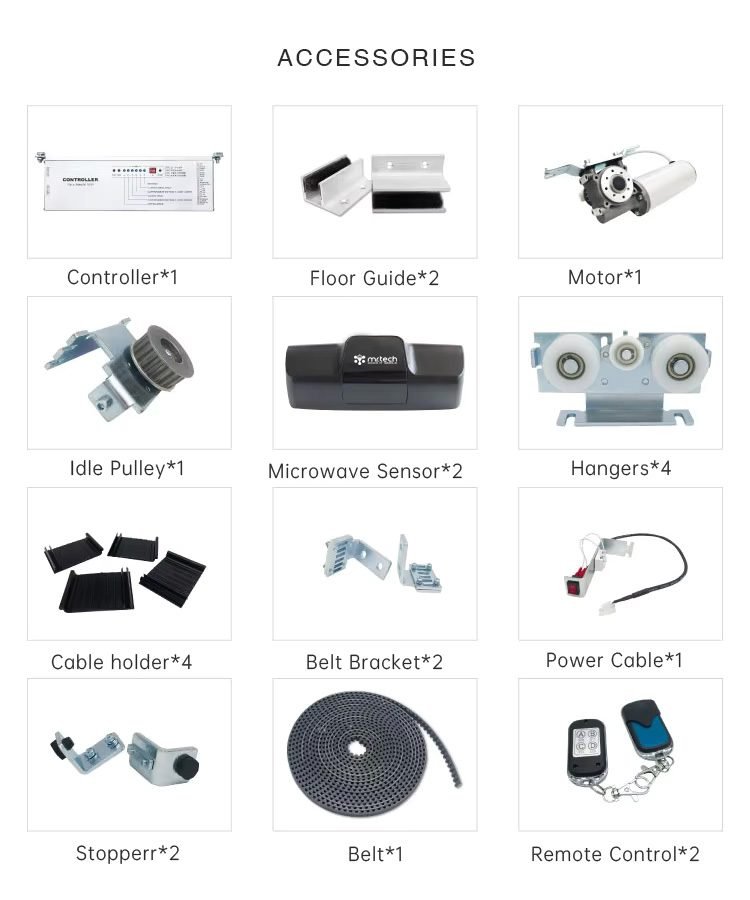 Heavy Duty Sliding Door Opener Electric Dual Door Motor Machine