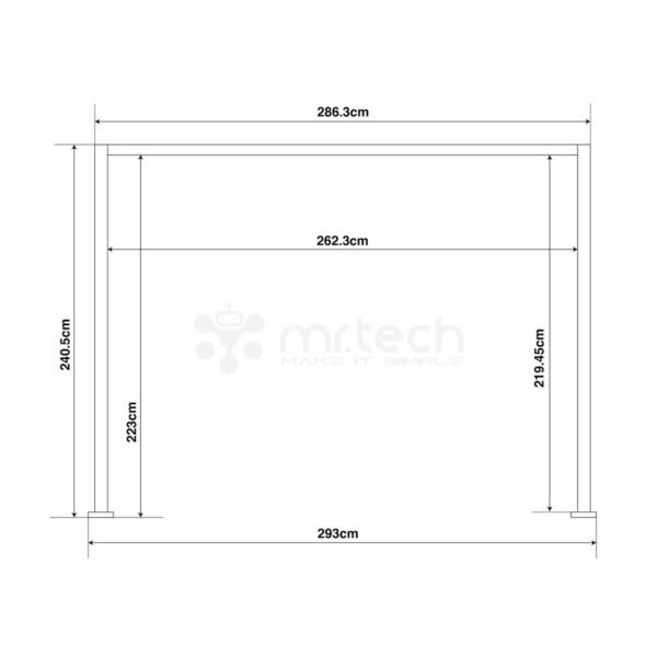 Motorized Alu Louver Pergola with Blinds For Outdoor Patio 3 X 4 Mtr